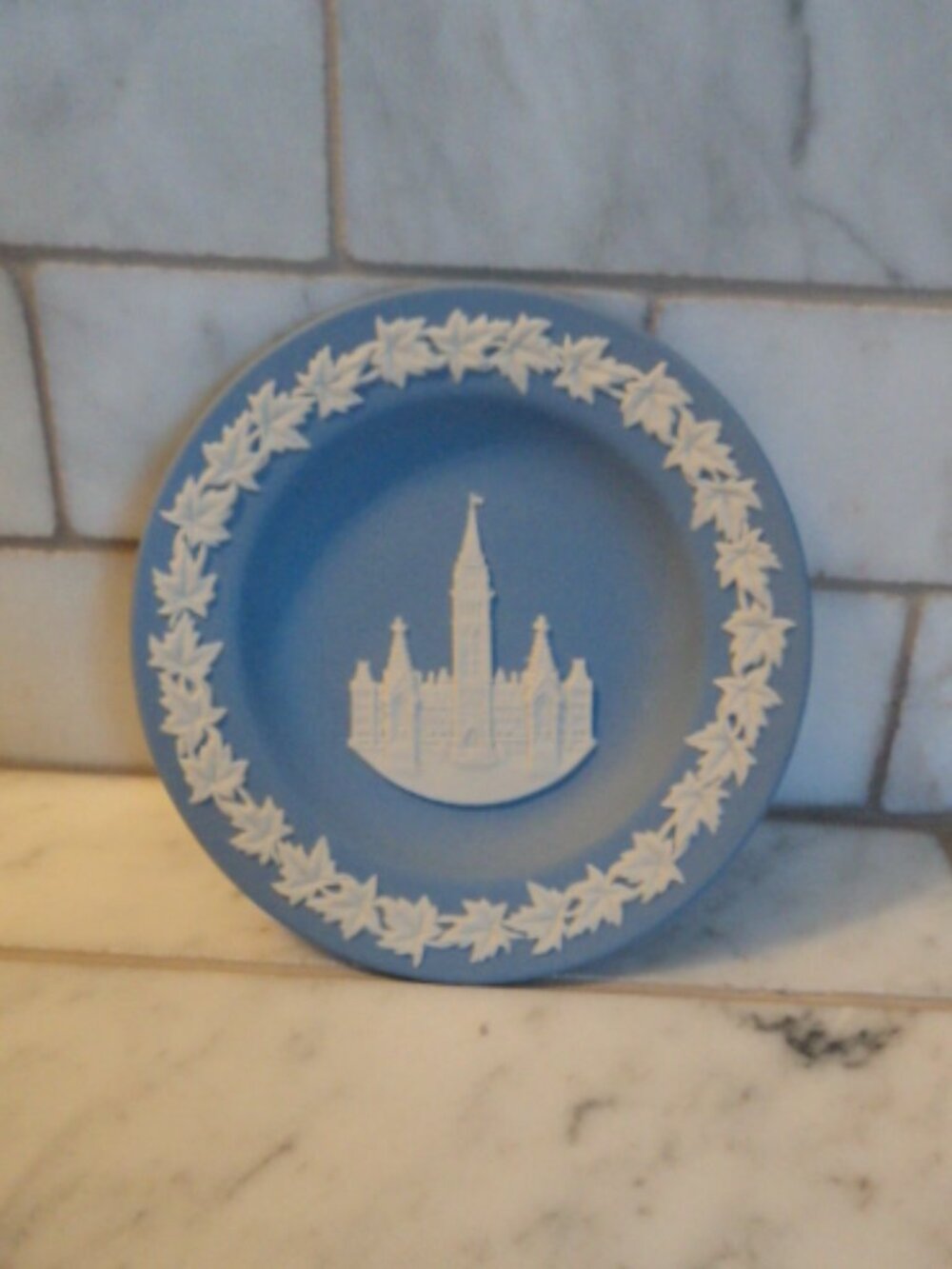 Wedgewood Blue Jasper Dish Parliament Buildings Ottawa Exclusive